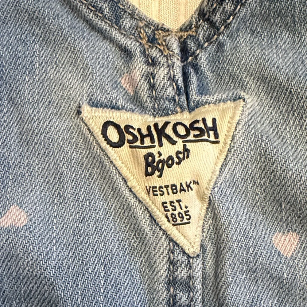 OshKosh B'gosh Light Blue Denim‎ Heart Overalls